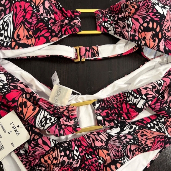 L*Space Trinity One Piece Cutout Swimsuit Butterfly Design Size S - NWT - Picture 4 of 16